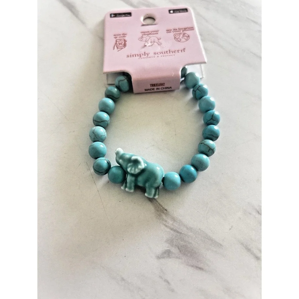 Simply Southern Conserve & Protect Tracking Elephant Turquoise Marble #10